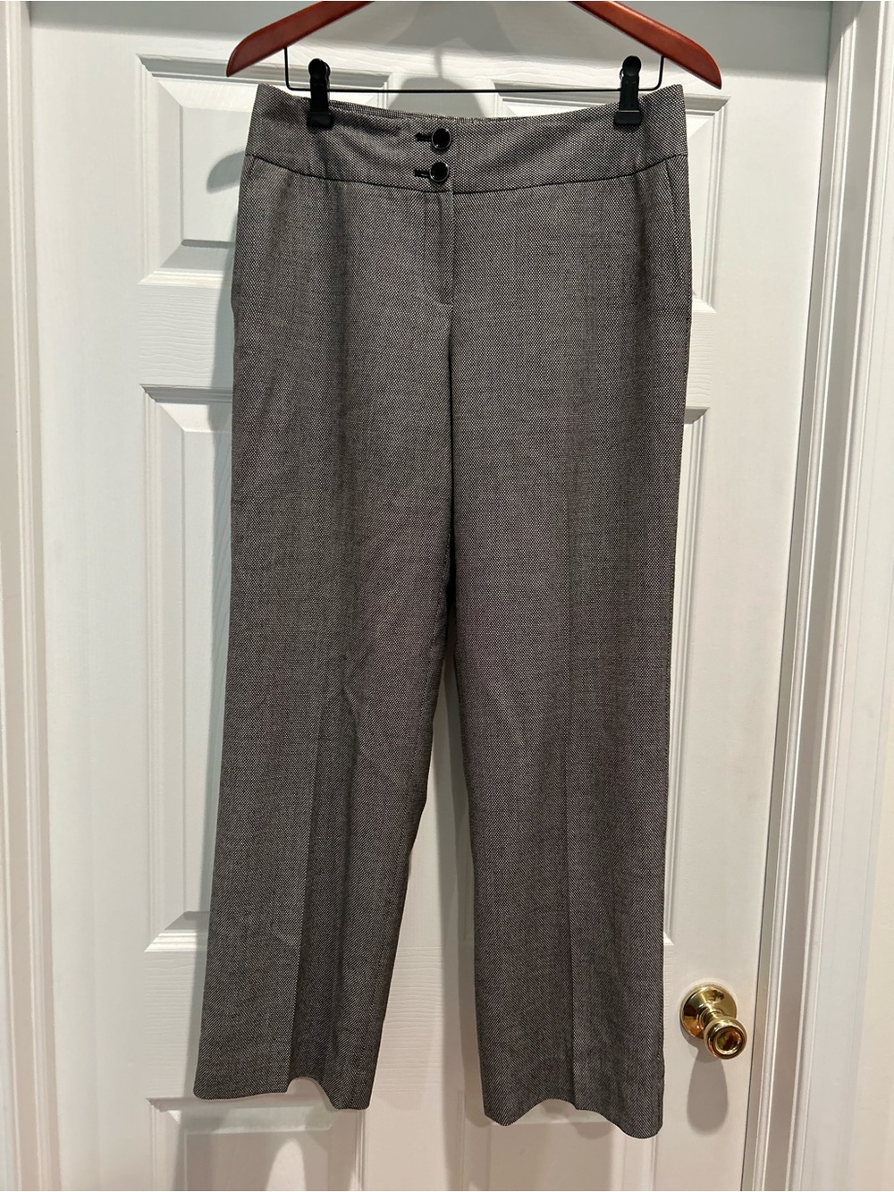 Talbots Wool blend Chino style flat front lined pants